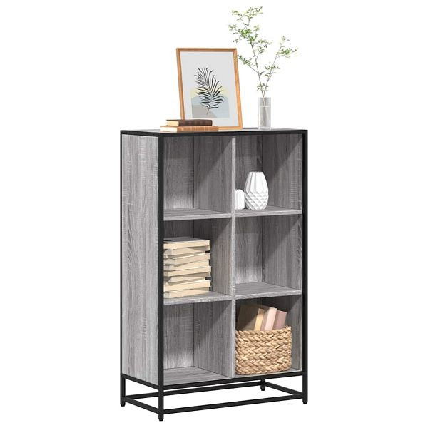 vidaXL Bücherregal Grau Sonoma 65,5x33x107,5 cm Holzwerkstoff, 849162