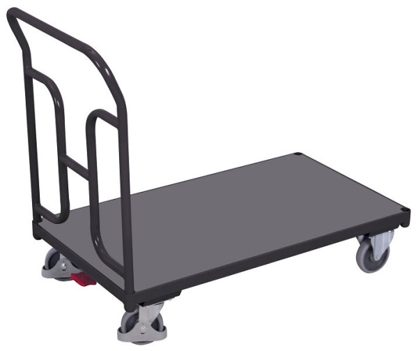 VARIOfit Schiebebügelwagen mit gebogenen Rohren, Ladefläche: 1.030 x 600 mm, RAL 7016 anthrazitgrau, sw-600.119/AG