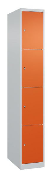 C+P Schließfachschrank Classic PLUS, 1850x300x500mm, 7035/2004, mit 4 Fächern, 080000-104 S10000
