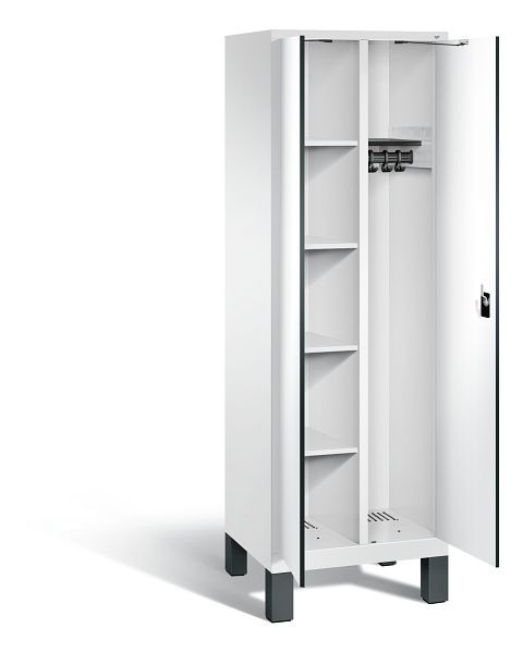 C+P Putzmittel-Spind Evolo, H1850xB610xT500mm, Farbe: Verkehrsweiß / Dekor Weiß, 48060-20 S10119