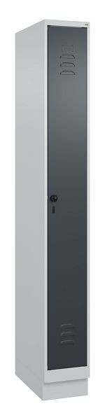 C+P Umkleidespind Classic PLUS, Sockel, 1950x250x500mm, 7035/7016, Drehriegel, 080020-19 S10008