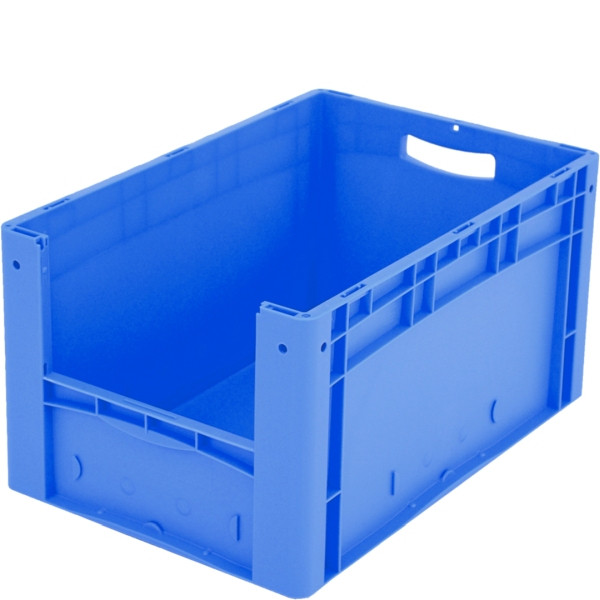 BITO Eurostapelbehälter XL Set /XL 64324 600x400x320 blau, Etikett Entnahmeöffnung stirnseitig, C0290-0044