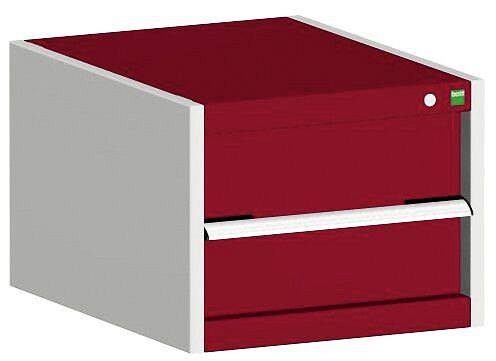 bott Schubladenschrank SL-554-1.1, mit 1 Schubladen VN, BxTxH: 525x525x400mm, RAL 7035/3004, Purpurrot, 40010126.24V