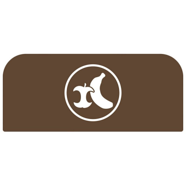 STEIN HGS Configure Recycling-Station Hinweistafel Organischer Abfall, braun, 57 Liter, DE, 84087.0003