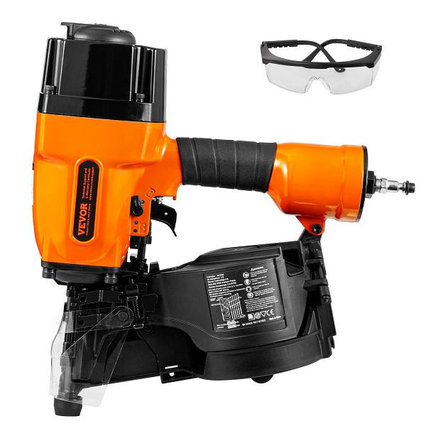 VEVOR MCN90 Druckluft Tacker Nagelpistole Druckluftnagler Klammergerät 45-90mm, QDJPDQ90OS00CEXPOV0