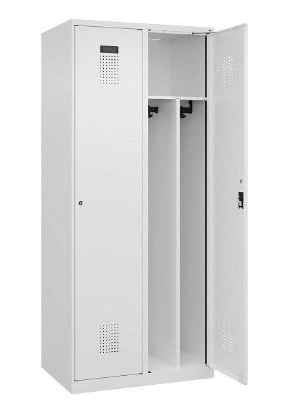 C+P Spind Evolo PLUS, 2 Abteile, 1850x800x500mm, 9016/9016, Verschluss Zylinderschloss, 049000-22F S10047