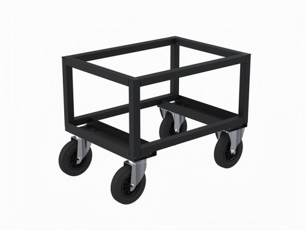 Kongamek Halb-Palettenwagen, schwarz, Bremse, niedrig, KM221-SHB