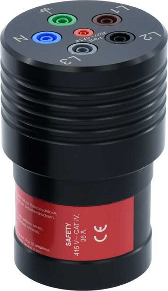 Gossen Metrawatt CEE Drehstrom-Adapter 63 A zum Anschluss für Prüfgeräte über 4 mm Sicherheitsbuchse, METRALINE A3-63, Z611R