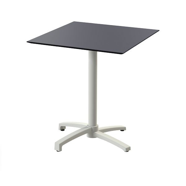 Feros X Cross Terrassentisch Sand gestell + Schwarz HPL Tischplatte 70x70 cm, 110091077