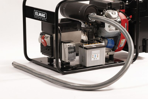 ELMAG Abgasrohr 'Edelstahl' flexibel, 2 m, inklusive Anschluß, ID28/AD30mm für Stromerzeuger mit 1B20, 1B30 und L70 Motor, inklusive Klemmschelle, 53863