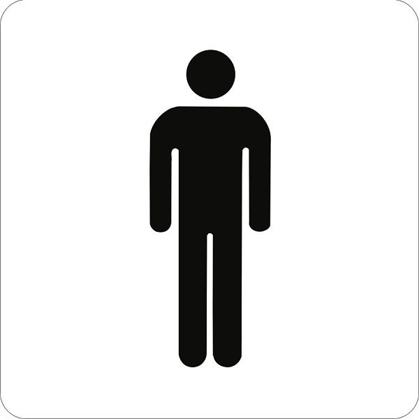 Moedel Piktogramm WC Herren, Kunststoff, 160x160 mm, 52143
