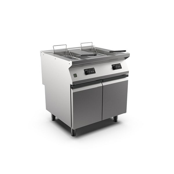 Mareno M1-700 elektrische Fritteuse 2x 15 Liter digital regellbar, mit Tür, 80cm, FR78E15KA, 171.416