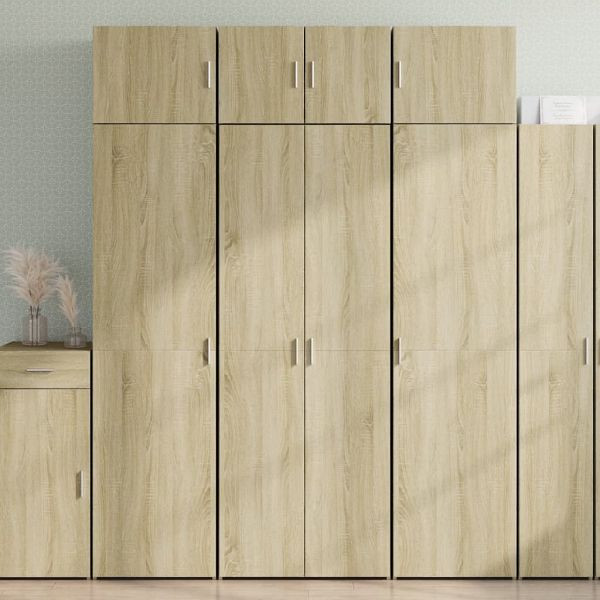 vidaXL Highboard Sonoma-Eiche 70x42,5x185 cm Holzwerkstoff, 3281429