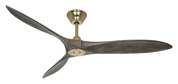 CasaFan Deckenventilator Eco Airscrew 152 Messing gebürstet-Grey washed Massivholz gealtert, 315223