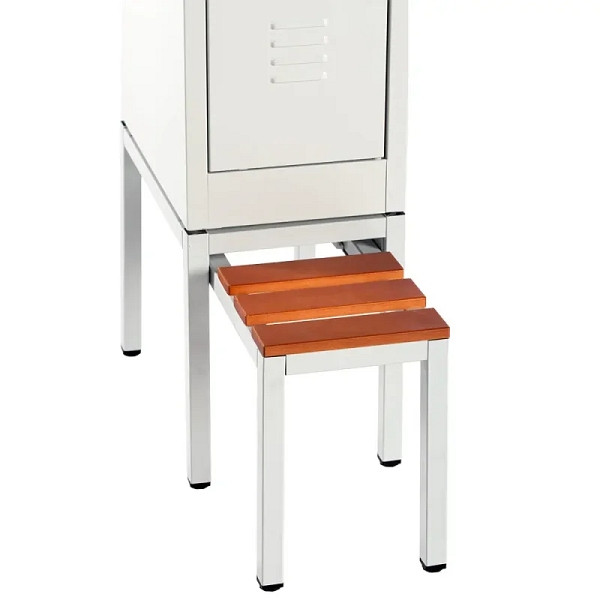 Lüllmann Untergestell mit Sitzbankauszug, Sitzauflagen buche, 400 x 315 x 800 mm, lichtgrau, 524310