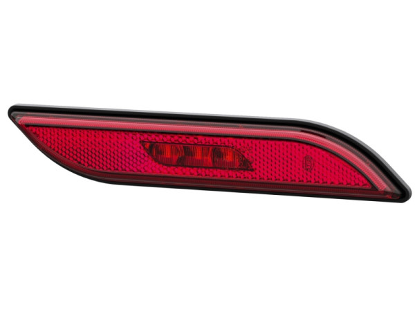 HELLA Seitenmarkierungsleuchte, Shapeline Style, LED, 24/12V, Anbau/geschraubt, rot, LED-Lichtfarbe: gelb, 250mm, AMP, 2-polig, rechts, 2PS 013 307-261
