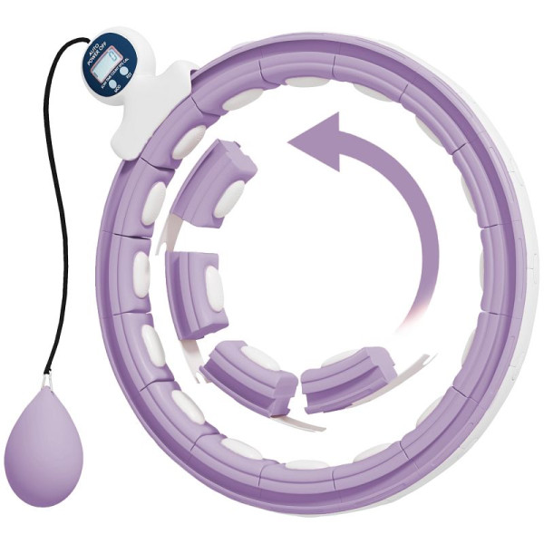 SPORTNOW Smart Hula Hoop Reifen Erwachsene mit Gewicht Kugel Zähler 16 Knoten (76-113cm) Rosa, A93-057V00VT