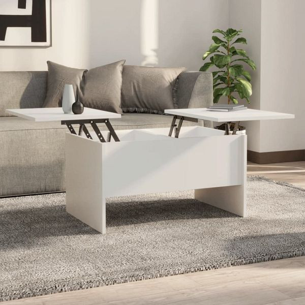 vidaXL Couchtisch Weiß 80x50x42,5 cm Holzwerkstoff, 809728