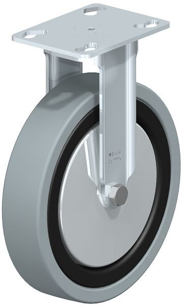 Blickle BKPA-VPA 150G-FA Apparate-Bockrolle mit Anschraubplatte, Vollgummi, Grau, 360313