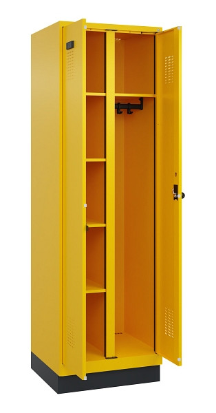 C+P Wäsche-/Garderobenspind Evolo PLUS, mit Sockel, 2 Abteile, 1950x600x500mm, 1, Drehriegel, 049620-20 S10022