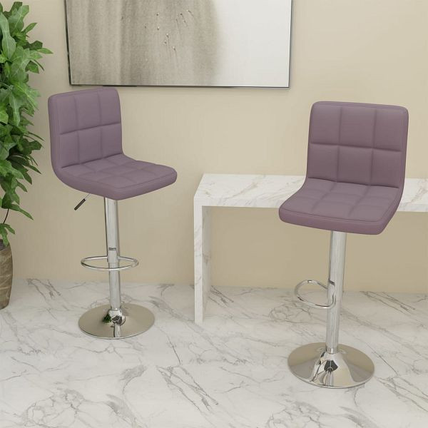 vidaXL Barhocker 2 Stück Taupe Stoff, Material: Stoff (100% Polyester), verchromter Stahl, 334248