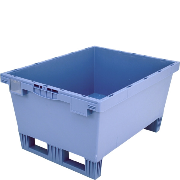 BITO Mehrwegbehälter MB Deckel/Bügel/Kufe /MB 86321DKufe 800x600x323 taubenblau, Doppelboden Kufe, C0402-0046