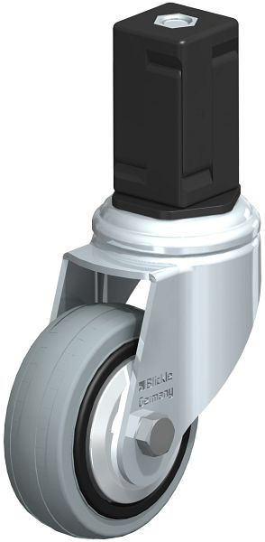 Blickle LKRA-VPA 80G-11-FA-EV17 Apparate-Lenkrolle mit Expander, Vollgummi, Grau, 848089