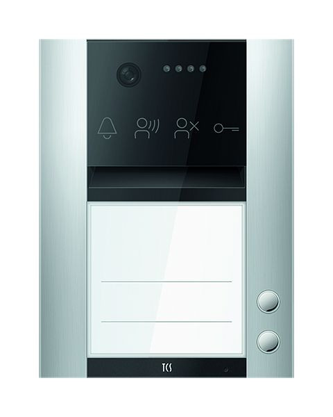 TCS Türkontrollsystem PES PRO IP Video Außenstation 2T 1 Spalte AP silber, AVA410102-0010