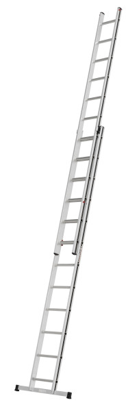 ALU-PRO Schiebeleiter zweiteilig, 2x12 Sprossen, Länge eingefahren 3,43 m / ausgefahren 5,95 m, 700462499