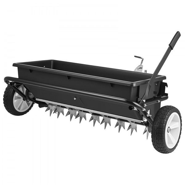 VEVOR Anhänger Rasenlüfter 81 cm, Streuwagen mit Universalkupplung, 45 kg Kapazität, 10" Räder, Vertikutierer für ATVs/UTVs, QYSSBJ100LBS1OBQG001V0