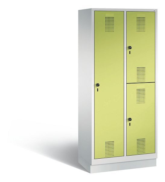 C+P Kombi-Spind Evolo, H1800xB810xT500mm, Farbe: Lichtgrau / Viridingrün, 48620-22 S10033