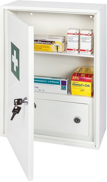 Eichner Medikamentenschrank, 1 Einlegeboden, 300 x 450 x 140 mm, 9127-00985
