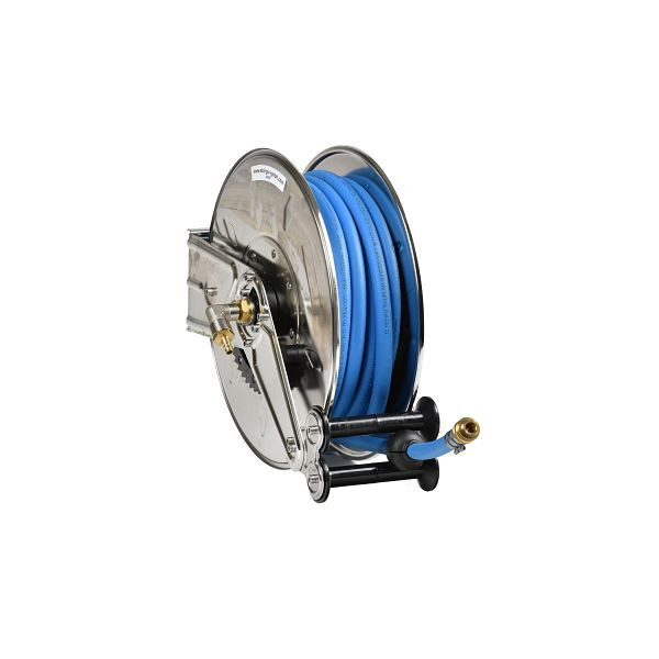 Ebinger Schlauchaufroller OSM 310, Max. 17bar/50°C, 15m - 12,5mm ID PVC-Druckluftschlauch, Gehäuse: Edelstahl, 1.314.103
