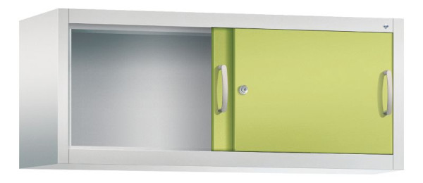 C+P Aufsatzschrank Acurado, H500xB1200xT400mm, Farbe: Lichtgrau / Viridingrün, Bügelgriff, 1 OH, 2044-00 S10104