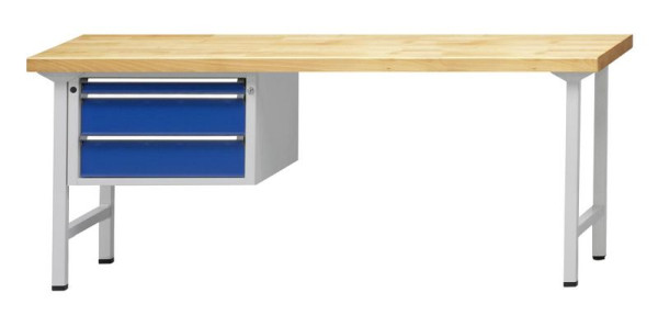 ANKE Werkbänke Kombiwerkbank, Modell 622 V, 2000 x 700 x 890 mm, RAL 7035/5010, BMP 40 mm, 410.649