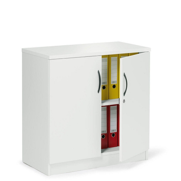 Deskin Flügeltürenschrank MULTI M, Dekor weiß, B 800 x H 805 x T 420 mm, 258488