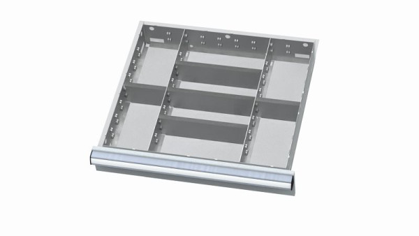 Simplaflex Metalleinteilung für Schubladen, Blendenhöhe: 200-300 mm, Innenmaß 500 x 450 mm, CL6E200MT05