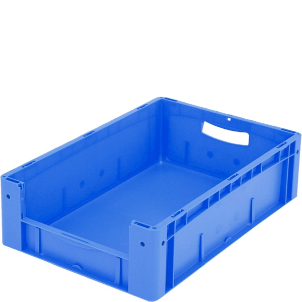 BITO Eurostapelbehälter XL Set /XL 64174 600x400x170 blau, Etikett Entnahmeöffnung stirnseitig, C0290-0038