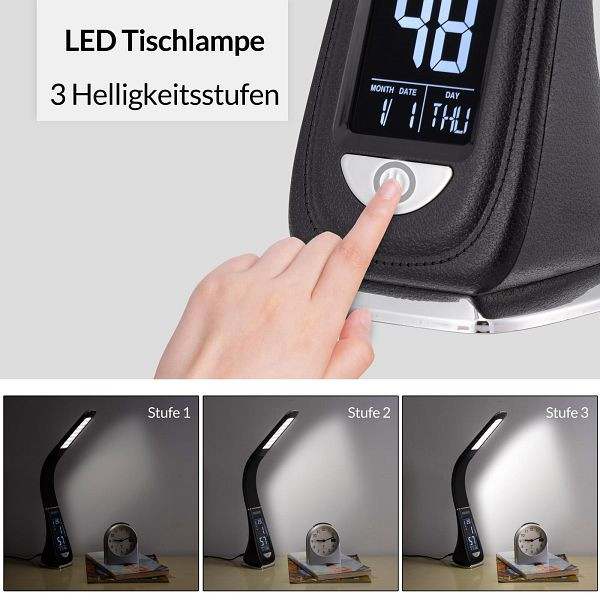monzana LED Schreibtischlampe Lilly schwarz, 107702