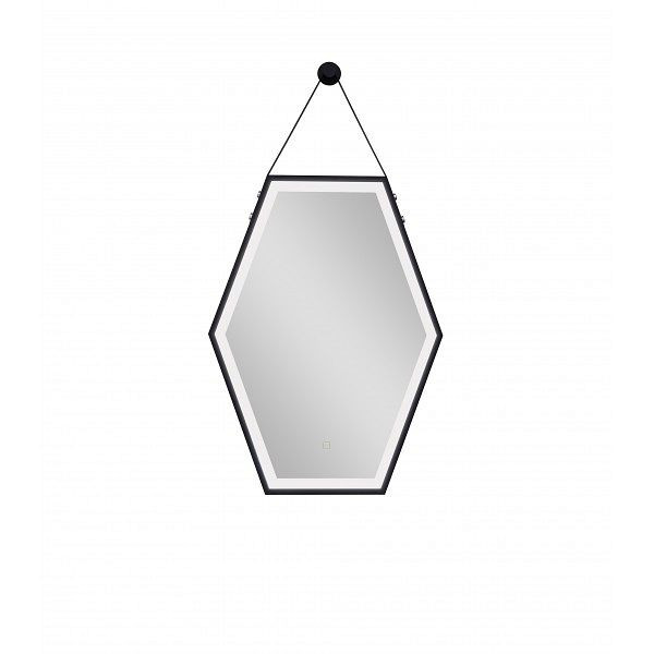 Sanotechnik Spiegel mit indirekter Beleuchtung, 60x80cm in schwarz, ZI314