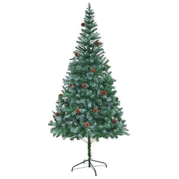 vidaXL Künstlicher Weihnachtsbaum mit Tannenzapfen 210 cm, 60179