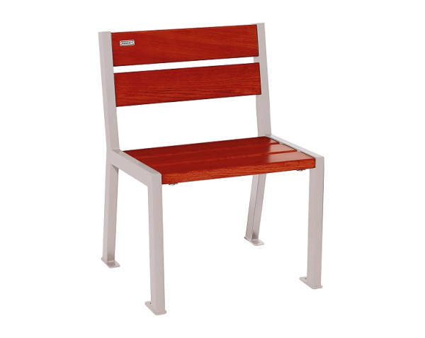 Procity Stuhl Silaos 5 Holzlatten, Ohne Armlehne, Holz & Stahl, Mahagoni/RAL 7044, 209500.7044.ACAJ