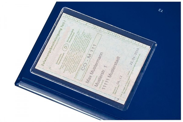 Eichner Selbstklebe-Fahrzeugschein-Tasche, Transparent, VE: 10 Stück, 9218-04002