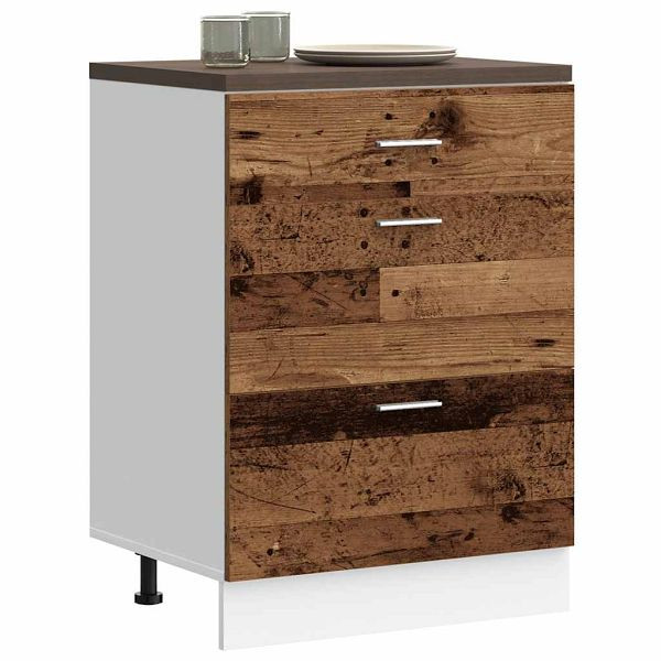 vidaXL Küchenunterschrank Altholz-Optik Holzwerkstoff, 854257