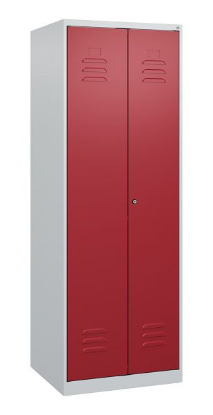C+P Umkleidespind Classic PLUS SW, 2 Abteile, 1700x600x500mm, 7035/3003, Zylinderschloss, 0800027-20 S10014