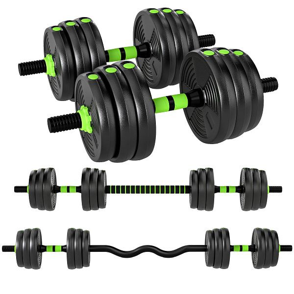 SPORTNOW Hantelset verstellbar 20 KG Kurzhantel Set Kurzhanteln Langhanteln Hanteln Set für Krafttraining, A91-413V01GN