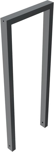 Schake Anlehnbügel aus Stahlrohr Rechteckrohr, 60 x 40 mm, ohne Querholm, Gesamtbreite: 450 mm, feuerverzinkt und beschichtet DB 703, 456_045B