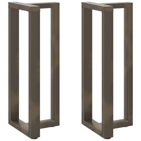 vidaXL Bartischbeine T-Form 2 Stück Naturstahl 40x35x(100-101) cm Stahl, 4013087