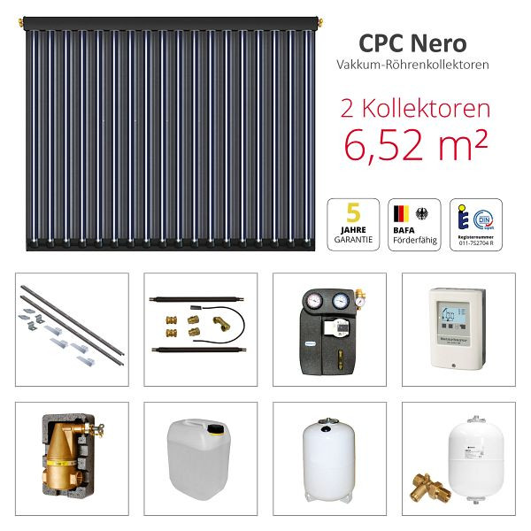 Solarbayer CPC NERO Solarpaket 2 - Biber, Gesamtfläche Brutto: 6,52 m², 410102101