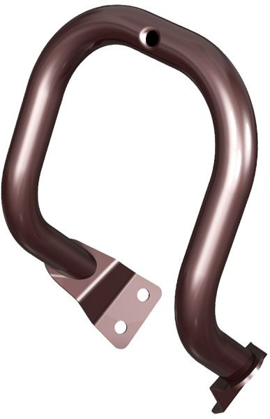 Schake Muldenstütze Ø 32 mm, fest zu verschrauben mit Gestell und Mulde durch mitgeliefertes Befestigungsmaterial Ausführung: lackiert RAL 8017, 520M